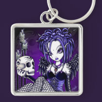 "Gabriella" Gothic Skull Angel Keychain
