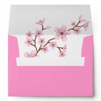 Gabriella Pink Blossoms Bat Mitzvah 5x7 Envelope