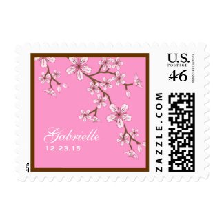 Gabriella Pink Blossoms Postage Stamp