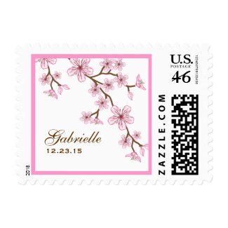 Gabriella Pink Blossoms Postage Stamp