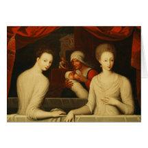 Gabrielle d'Estrees  and her sister Greeting Cards