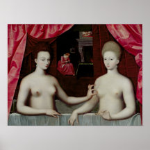 Gabrielle d'Estrees  and her sister Posters