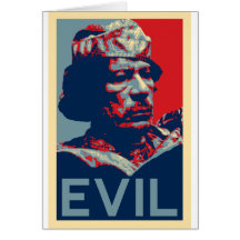 Gaddafi - Evil Greeting Card