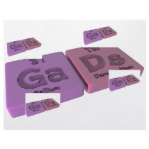 Gads as Ga Gallium and Ds Darmstadtium Letterhead Template