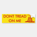 Gadsden_flag 11in Bumper2 Red Bumper Stickers