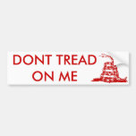 Gadsden_flag 11in Bumper2 Red Bumper Stickers