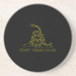 Gadsden Flag Coaster Black