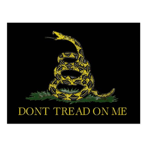 Gadsden Flag Coiled Snake Postcard Zazzle