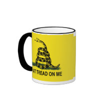 Gadsden Flag: Don't Tread On Me mugs by cowboyannie Gadsden Flag: Don't Tread On Me mugs