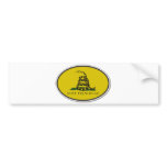 Gadsden Flag Dont Tread On Me Oval Design bumper stickers