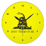 Gadsden Flag Dont Tread On Me Round Wallclocks