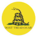 Gadsden Flag - Don't Tread On Me! stickers by cowboyannie Gadsden Flag - Don't Tread On Me! stickers
