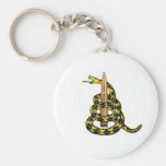 Gadsden Flag Don't Tread On Me w/bullet Key Chain