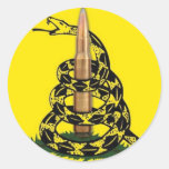 Gadsden Flag Don't Tread On Me w/bullet Stickers