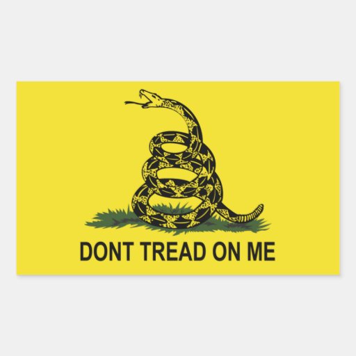 Gadsden Flag Rectangle Stickers
