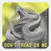 Gadsden Flag Square Sticker