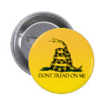 Gadsden Flag, Yellow Background Button