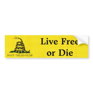 Gadsden - Live Free or Die bumpersticker