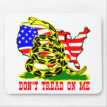 Gadsden Snake Don't Tread On Me w/ American Flag Mousepads