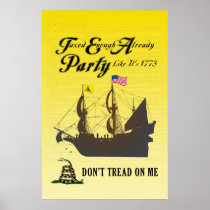 Gadsden - Tea Party Like It's 1773 Poster