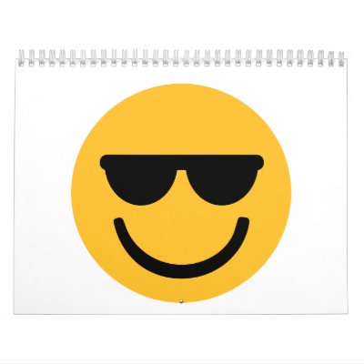 Gafas de sol frescas sonrientes calendario Gafas de sol frescas sonrientes calendario