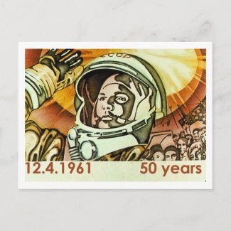 Gagarin postcard