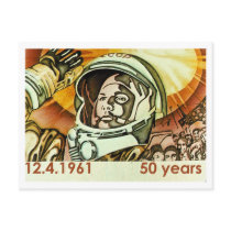 Gagarin Post Card