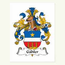 Gahler Family Crest Postcard