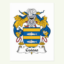Gaioso Family Crest Postcard