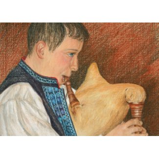 Gajde Bagpiper card