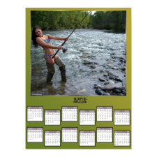 Gal Chum Salmon Fishing Poster Calendar print