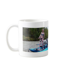 Gal Fishing from Boat Mug mug