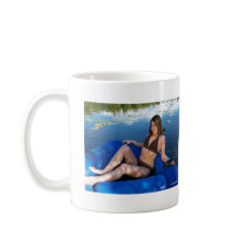 Gal Holding a Burbot Mug mug