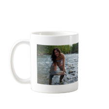 Gal Holding a Chum Salmon Mug mug