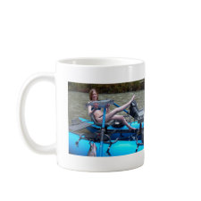 Gal Holding a Red Salmon Mug mug