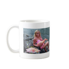 Gal holding a Rockfish Mug mug
