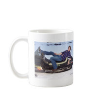 Gal on a Snowmobile Mug