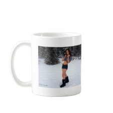 Gal Wearing Jean Shorts Mug mug