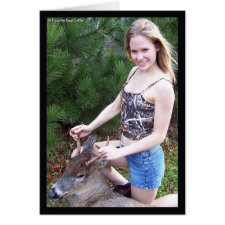 Gal with a Deer Card 3 card