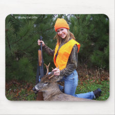 Gal with a Deer Mouse Pad 5 mousepad