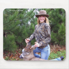 Gal with a Deer Mouse Pad mousepad
