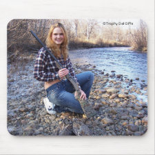 Gal with a Ruffed Grouse Mouse Pad 2 mousepad