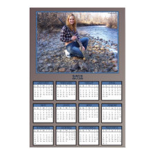 Gal with a Ruffed Grouse Poster Calendar print