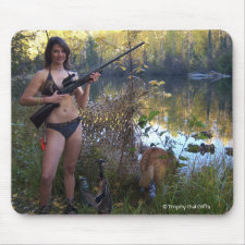 Gal with Ducks Mouse Pad 2 mousepad