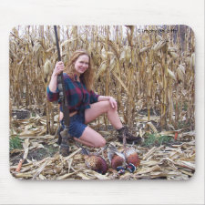 Gal with Pheasants Mouse Pad mousepad