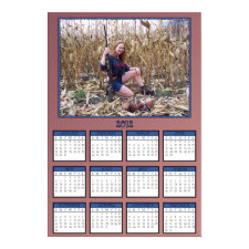Gal with Pheasants Poster Calendar print