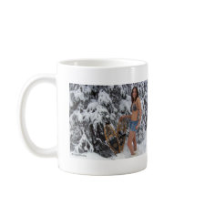 Gal with Snowshoes Mug mug
