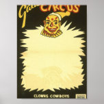 Gala puppet circus Clowns Print