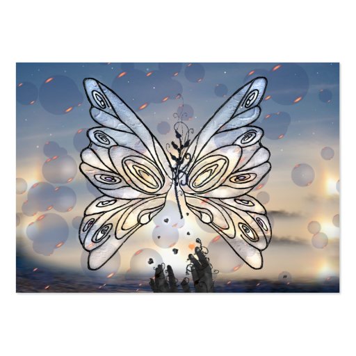 Galactic Butterfly template Business Card Templates (back side)