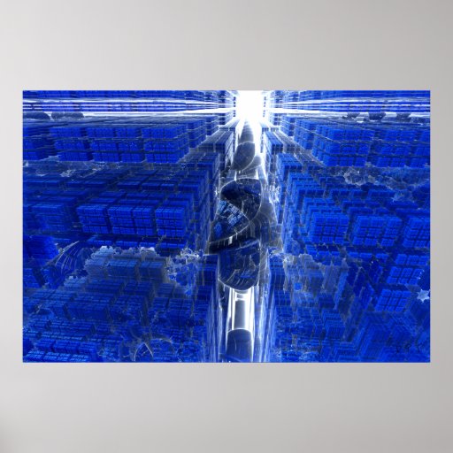 Galactic Computer Fractal Poster